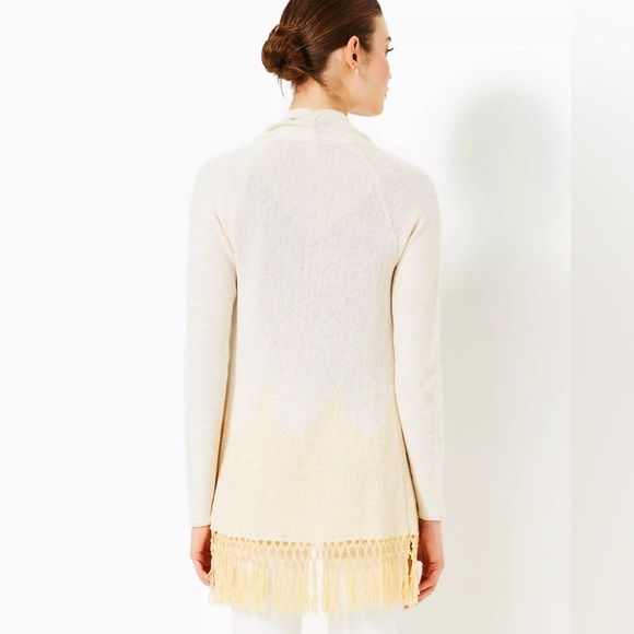 Lilly Pulitzer Tatum Long Fringe Hem Cardigan - Picture 3 of 8